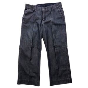 Lee women’s Wide Leg Petite Jeans size 8 dark wash vintage high waisted
